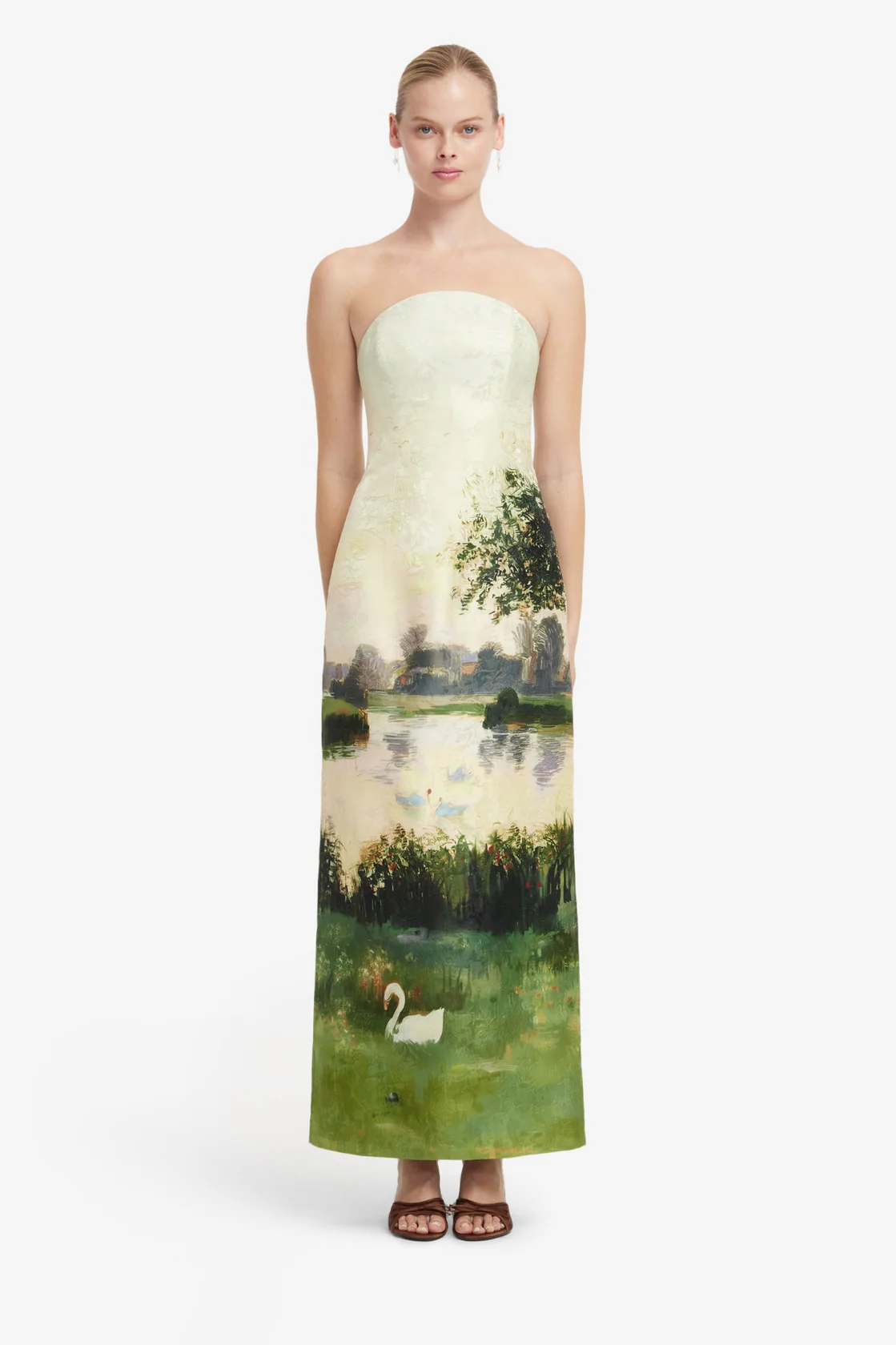 Ava Jacquard Bustier Maxi Dress