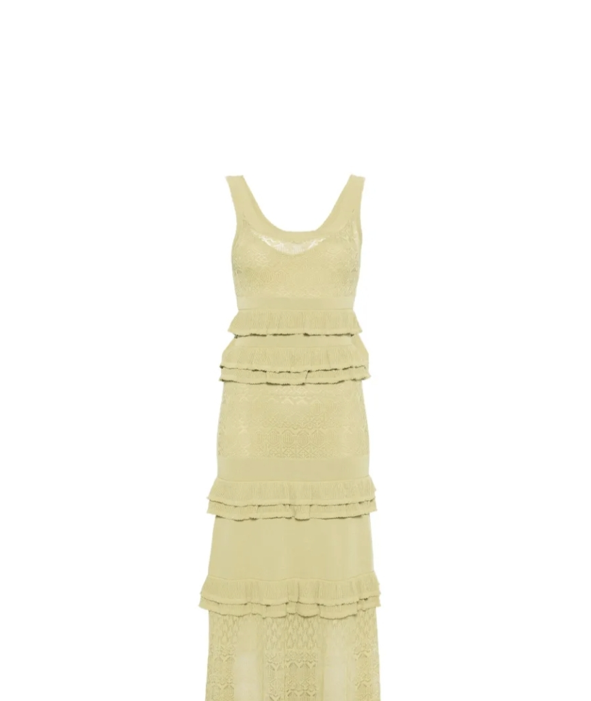 ruffled maxi dress