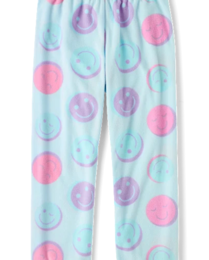 Girls Happy Face Dream Fleece Pajama Pants