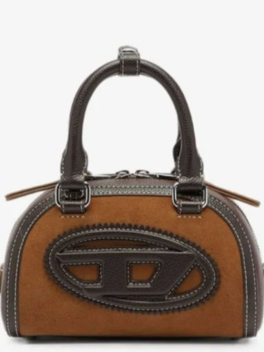 1DR Dome - small bowling bag in suede and grainy PU