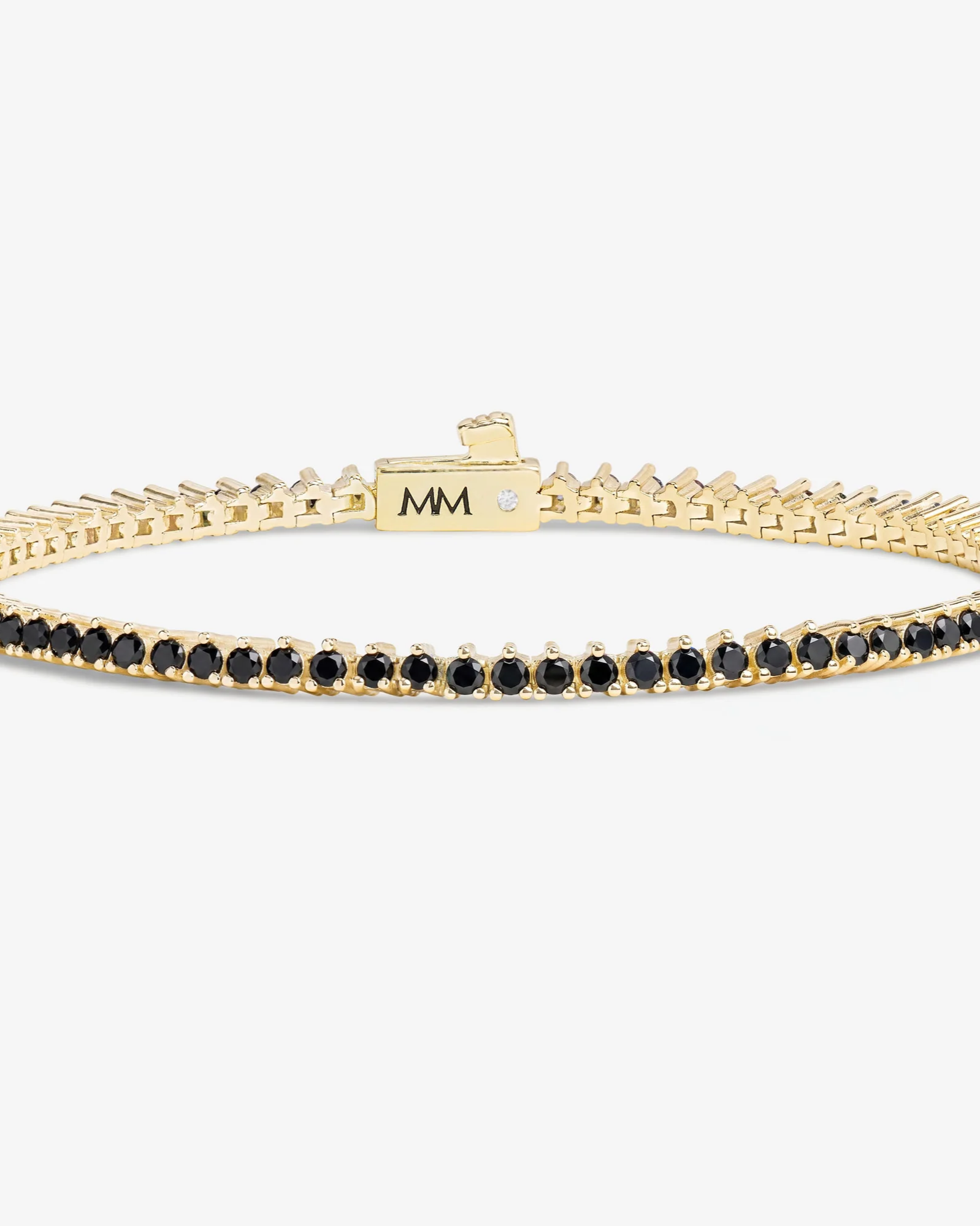 Not Your Basic Tennis Bracelet 2mm - Gold|Black Diamondettes