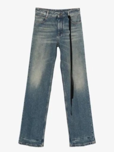 Faded-effect jeans
