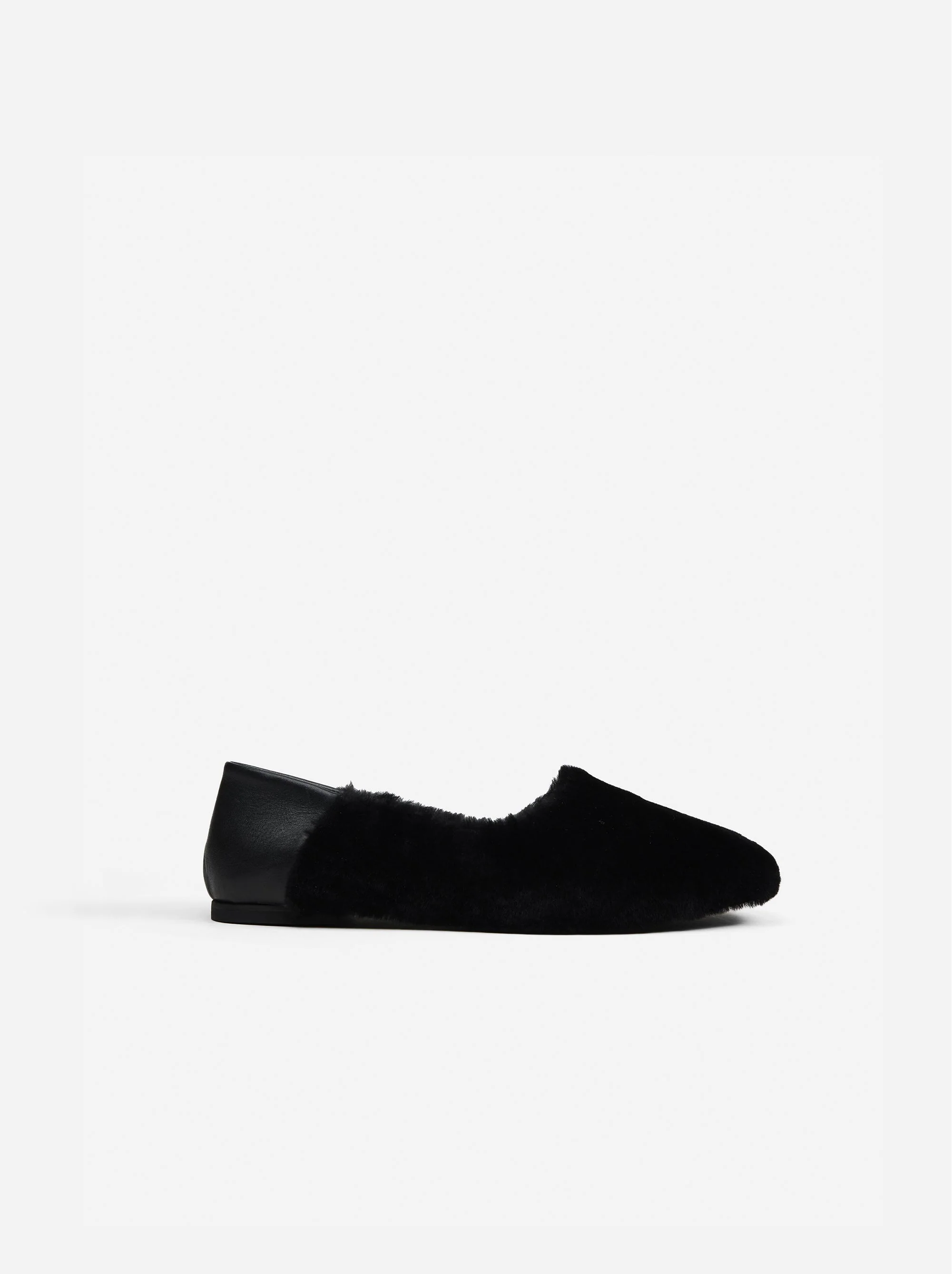Manu Ballet Flats Black Shearling