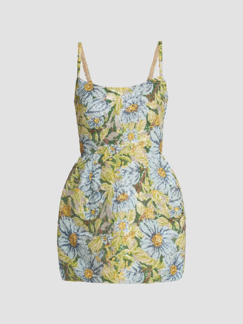 Cora Floral Sequined Sleeveless Minidress