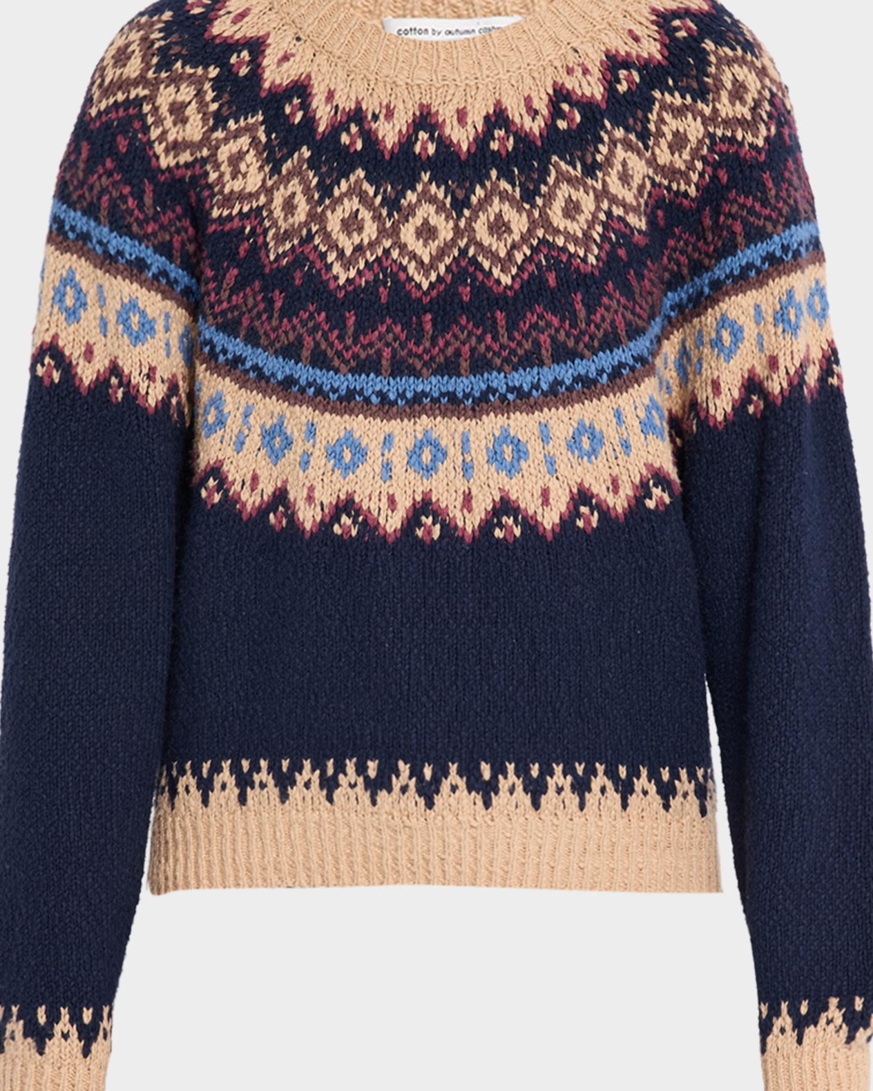 Chunky Fair Isle Crewneck Sweater
