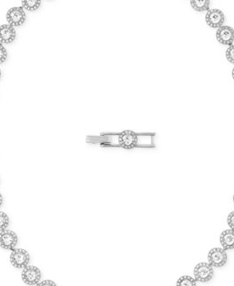 Rhodium-Plated Crystal All-Around Necklace