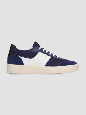 Side Stripe Suede & Leather Low-Top Sneakers