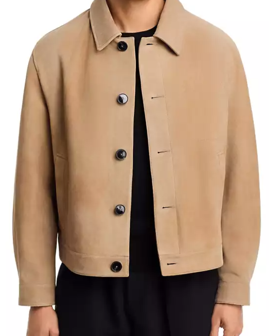 Ligor Leather Button Jacket