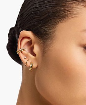 Jordana Gold-Plated Cuff Earrings