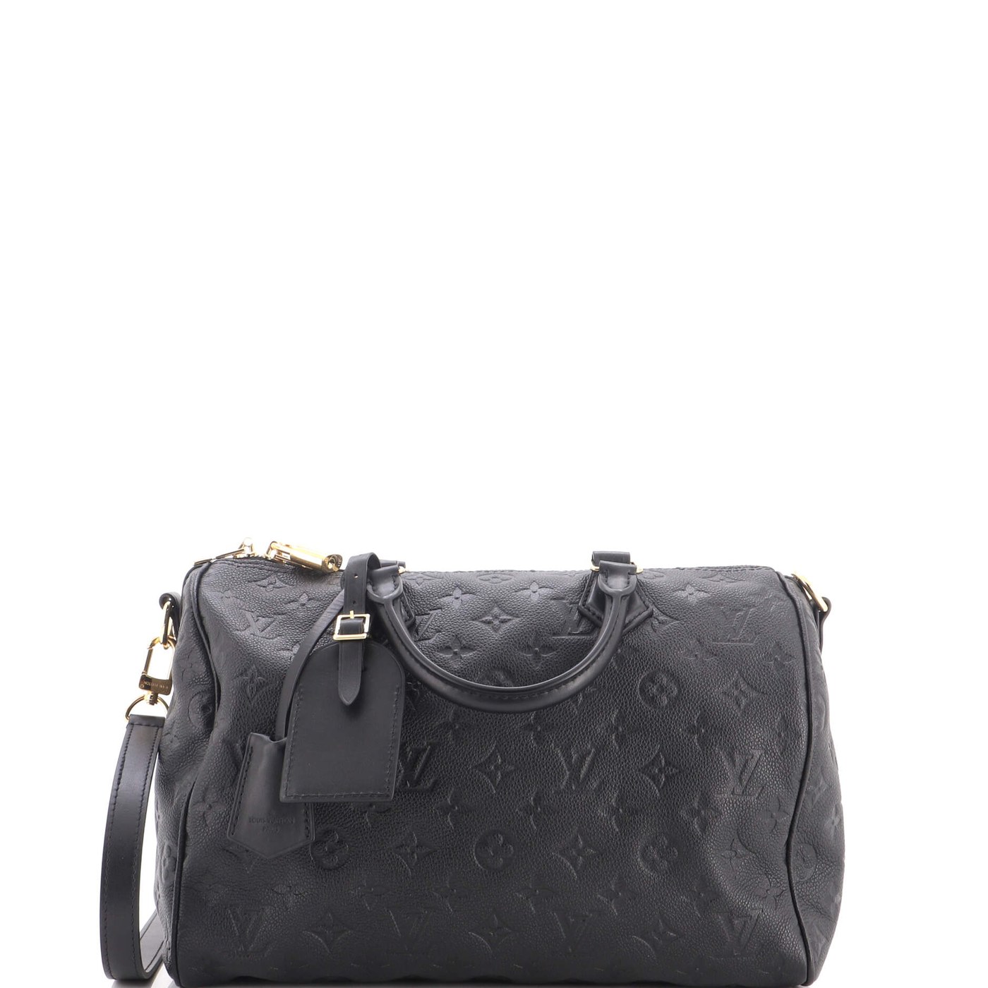 Louis Vuitton Speedy Soft Bandouliere Bag Monogram Empreinte Leather 30