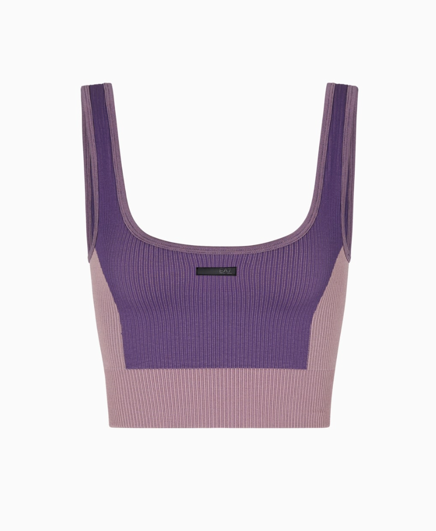 EA7 Dynamic Athlete Seamless Sports Bra in VIGOR7 Technical Fabric