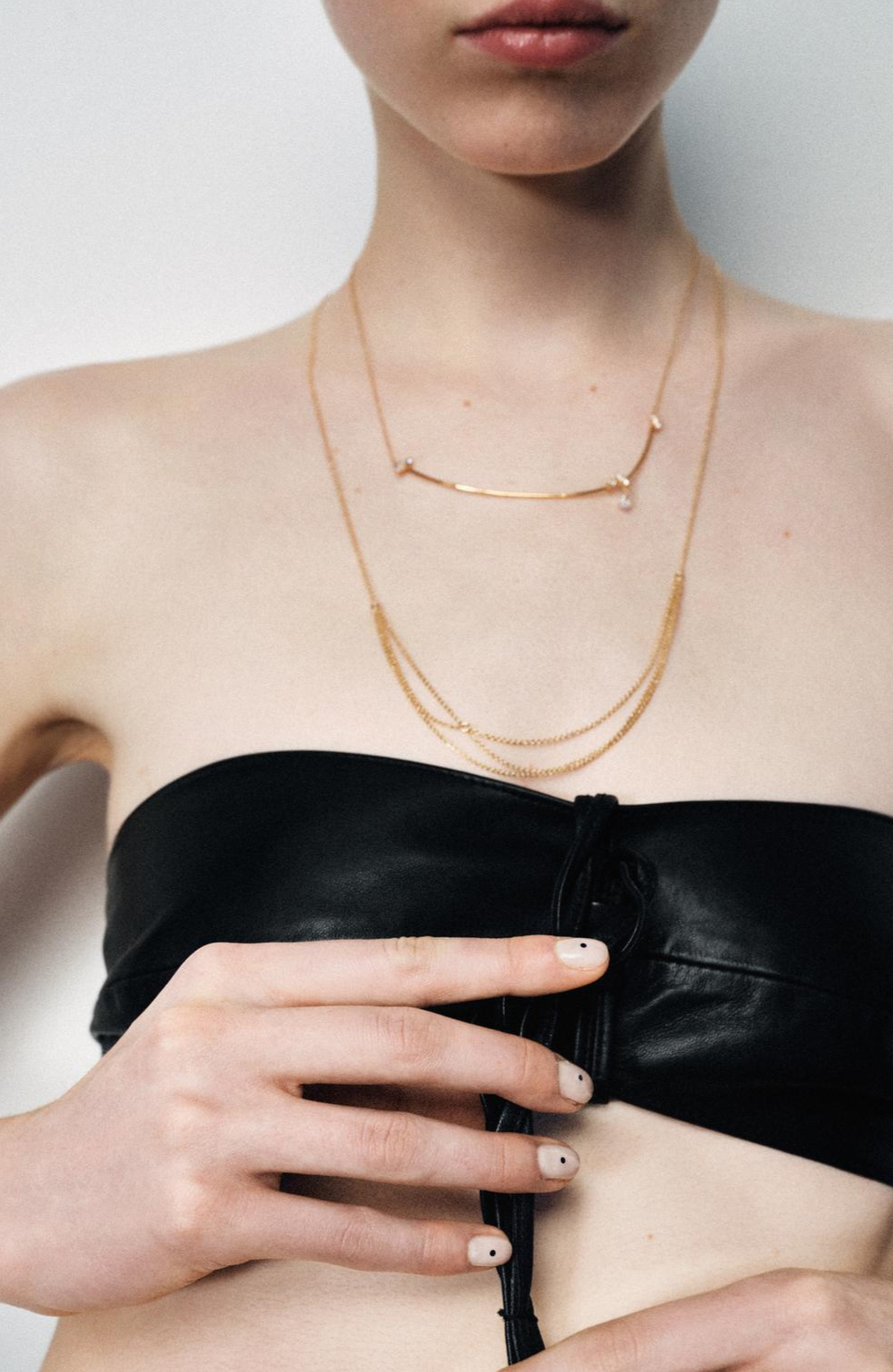 2-PACK MINIMAL GLITTER NECKLACES