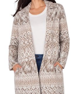 Women's Long Sleeve Coatigan Sweater