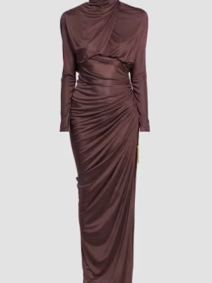 Jersey Open-Back Maxi Dress