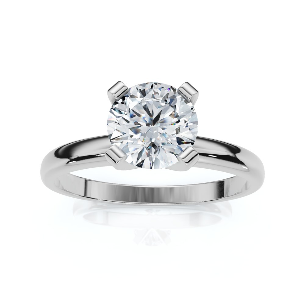 3/4ct Lab Grown Round Diamond Solitaire Engagement Ring 14k Gold