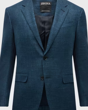 Men's Crossover Wool-Cashmere Blazer