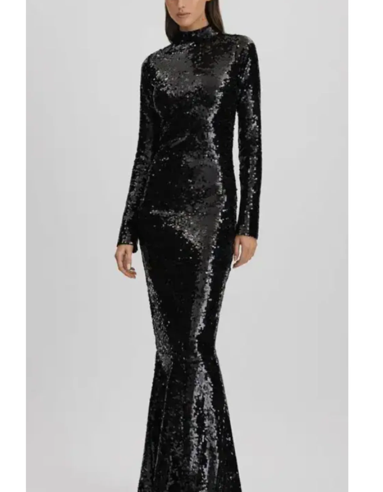 Good American Sequin Funnel Neck Maxi Dress - S (Like New)