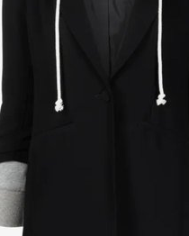 Single-Breasted Drawstring Blazer
