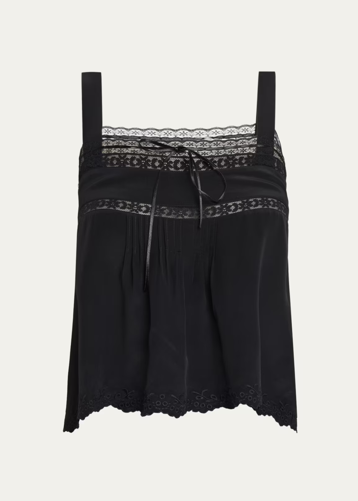 Euri Silk Lace Top