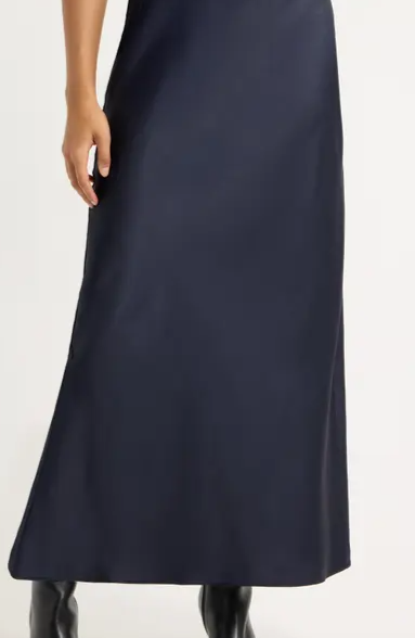Open Edit Satin Maxi Skirt