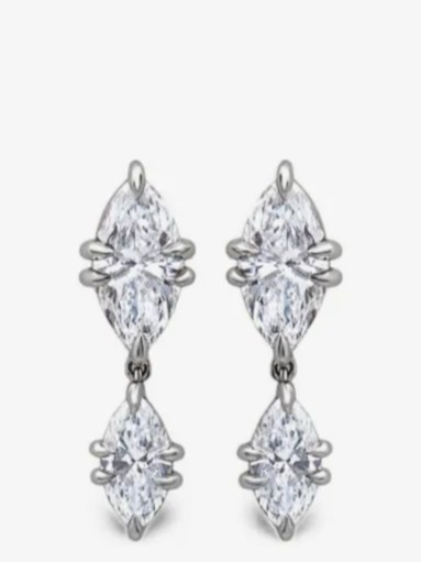 Celestia diamond drop earrings