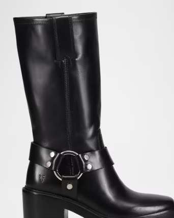 Kate Harness Leather Mid-Calf Boots