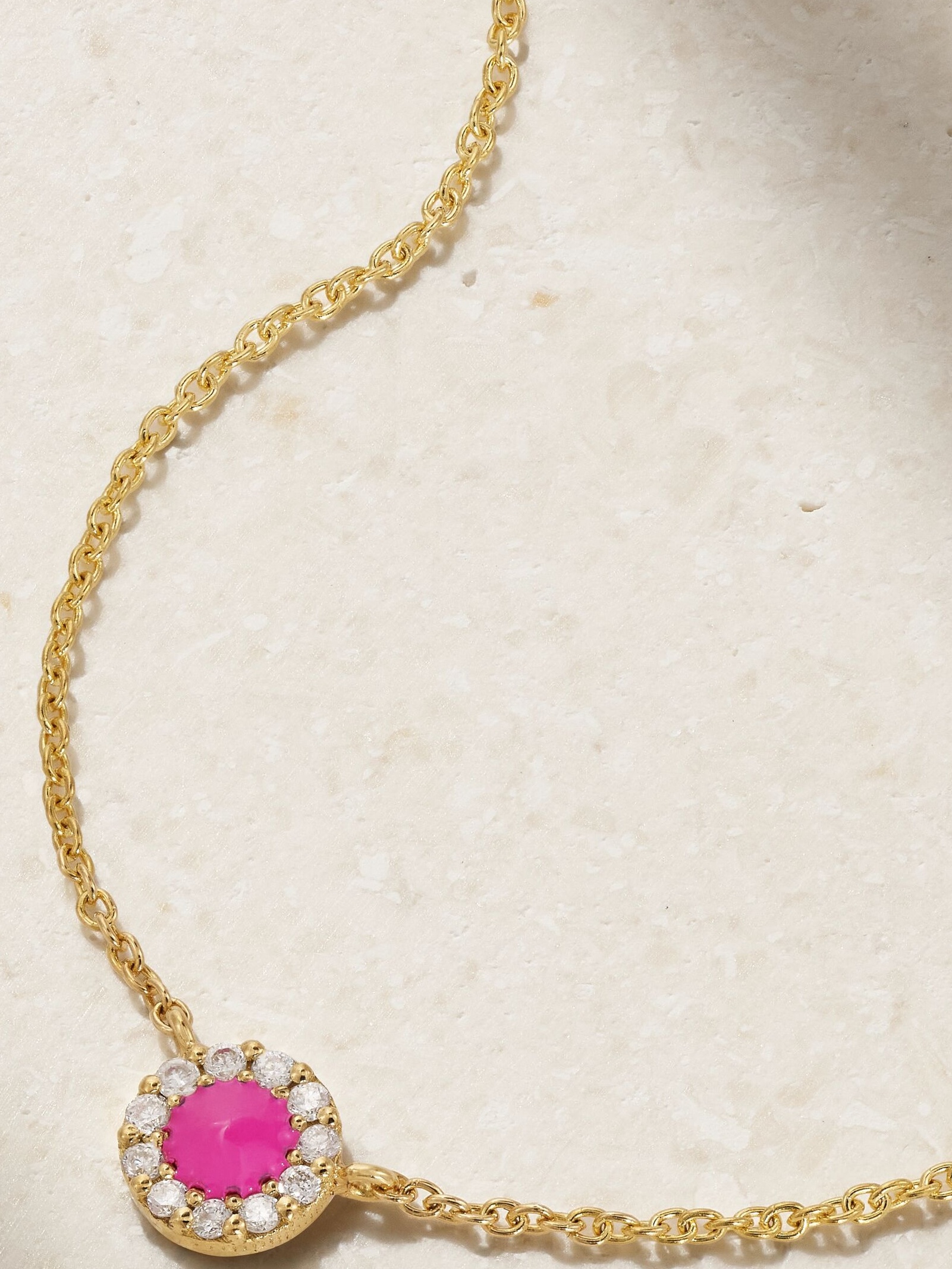 Evil Eye 18-karat gold diamond necklace