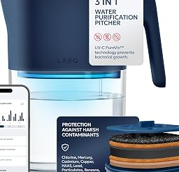 LARQ PureVis 3-in-1 Smart Water Filter Pitcher, 8 Cup