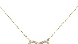 Gold Vermeil Diamond Accent Infinity Pendant Necklace