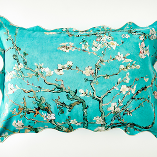 BELLA MAISON VAN GOGH ALMOND BLOSSOM SCALLOP DECORATIVE PILLOWCASE