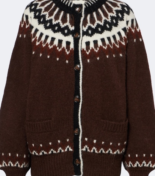 Hue Fair Isle alpaca and wool-blend cardigan