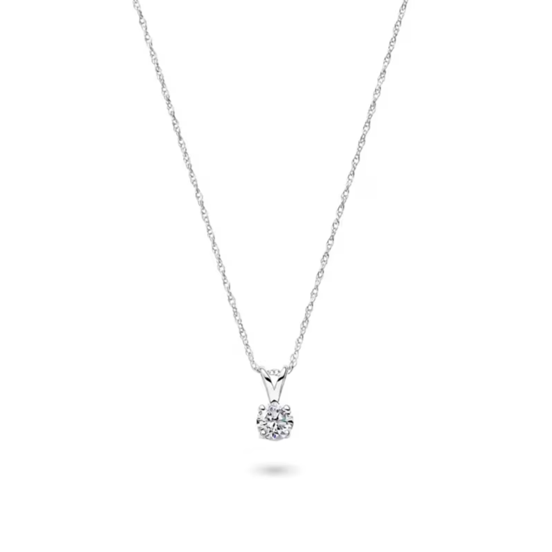 Helzberg 1/3 ct. tw. Diamond Solitaire Pendant in 14K White Gold