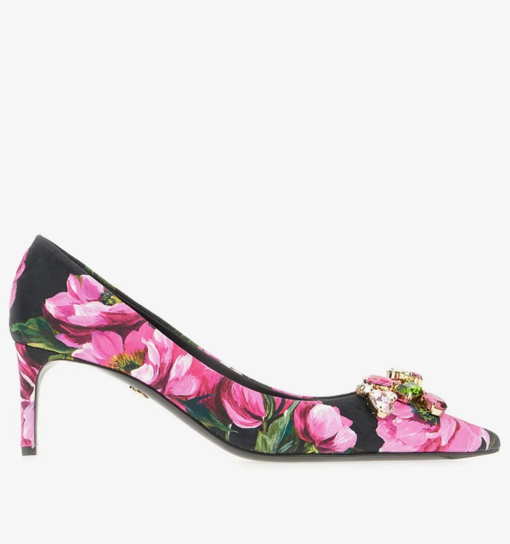 Dolce & Gabbana floral-print pumps