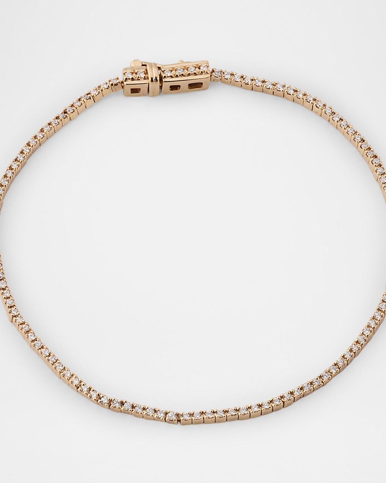 14K Gold Skinny Diamond Tennis Bracelet