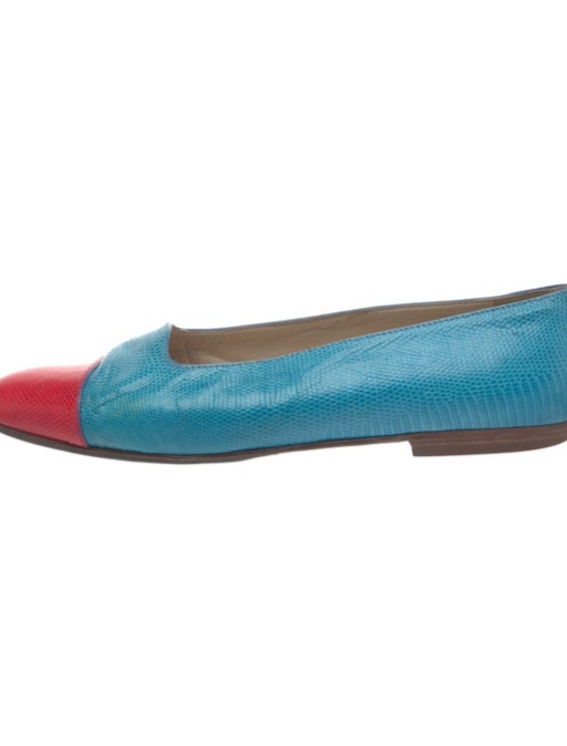 Chanel Vintage Lizard Flats