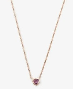 14kt rose gold Heart sapphire necklace