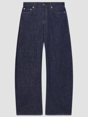 Saddle Cotton Barrel-Leg Jeans