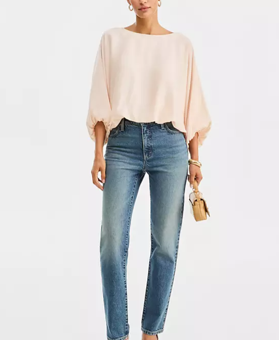 Women's High-Waist Straight-Leg Jeans