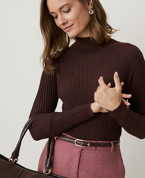 Ribbed Turtleneck Sweater