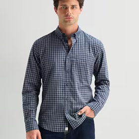 Mutual Weave Mens Long Sleeve Regular Fit Button Down Shirt
