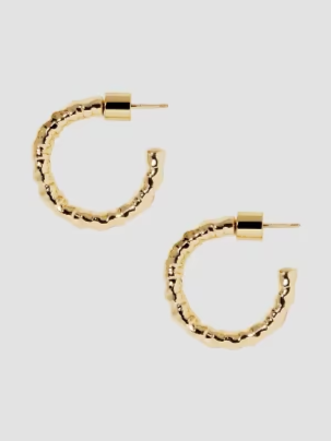 Hailey 10K-Gold-Plated Hoop Earrings