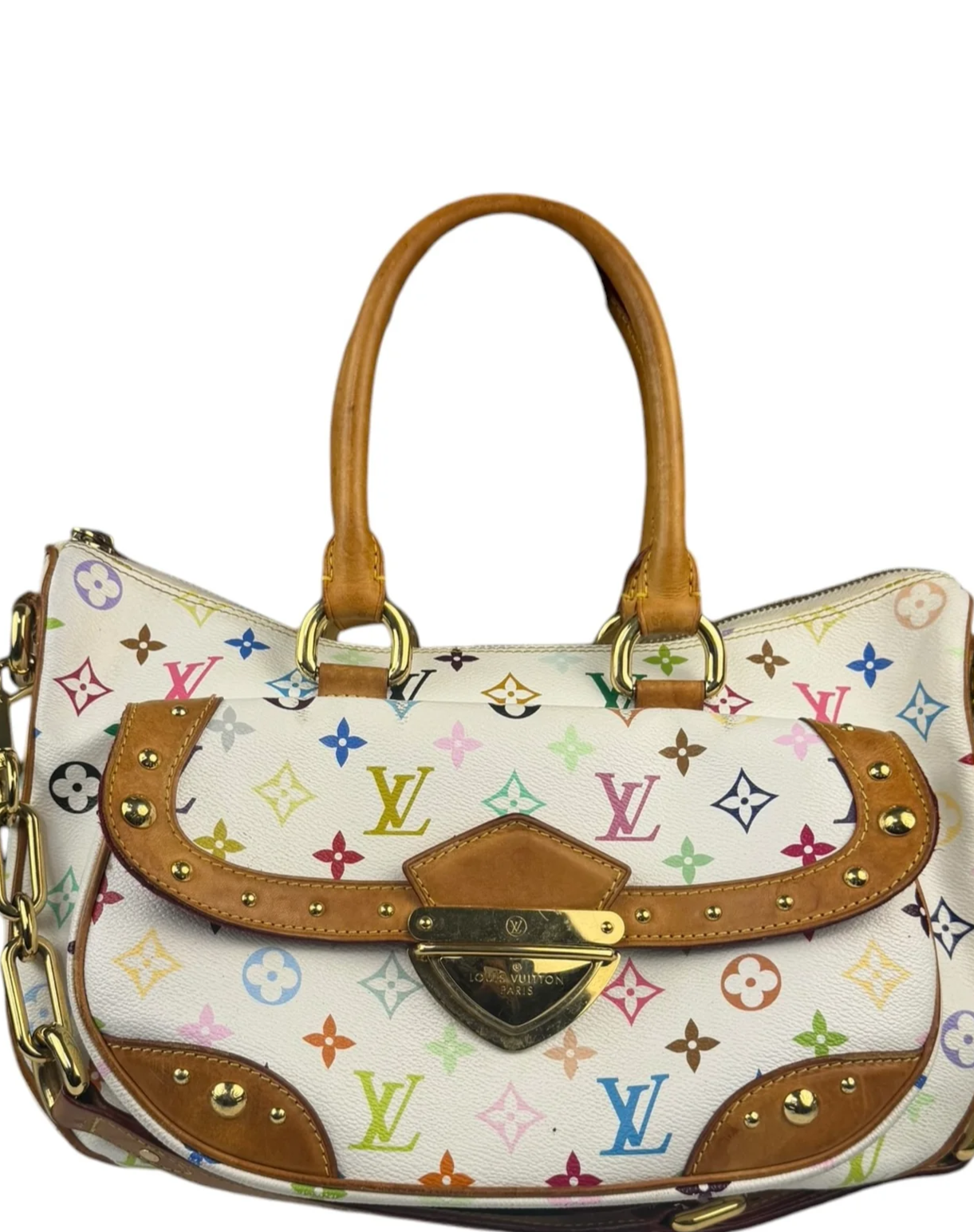 Louis Vuitton x Takashi Murakami White Monogram Rita Two-Way Bag