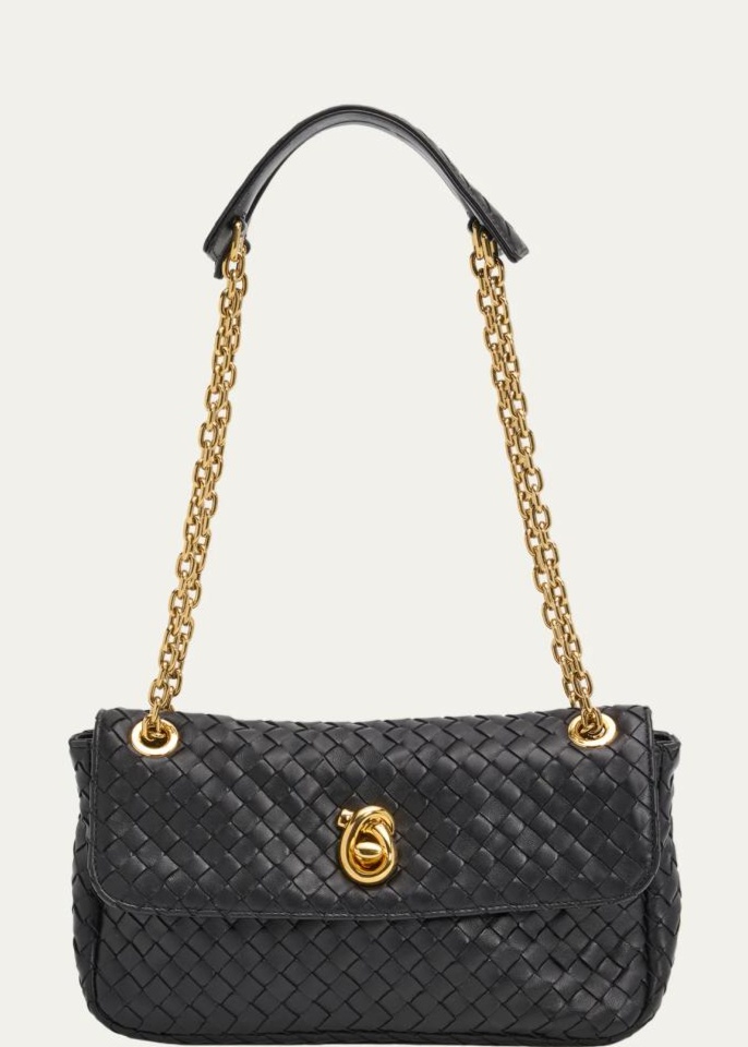 BERGDORF GOODMAN BOTTEGA VENETA MADISON SMALL LEATHER SHOULDER BAG