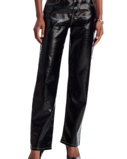 Pinup Croc Embossed Patent Leather Pants