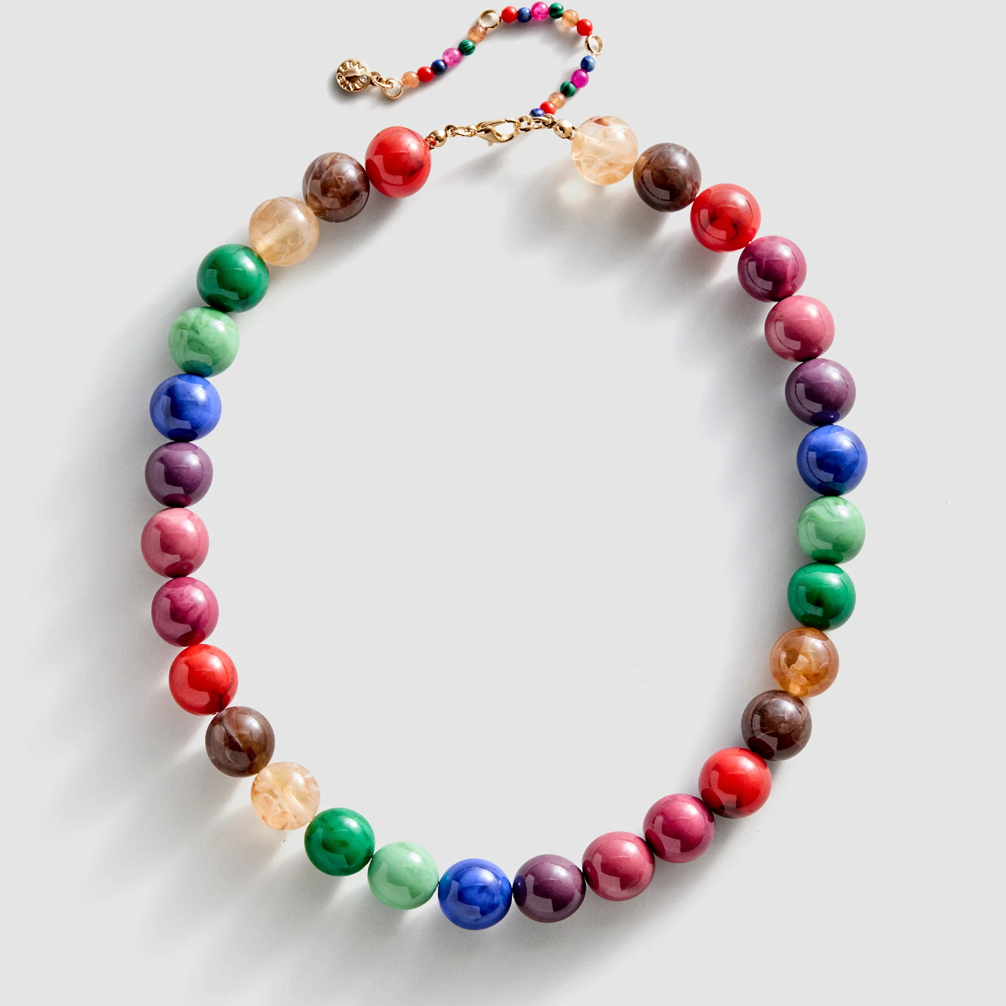 Mini Jane Beaded Necklace - Dark Multi