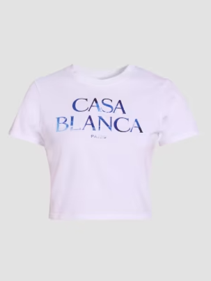 Stacked Logo Cotton Crop T-Shirt