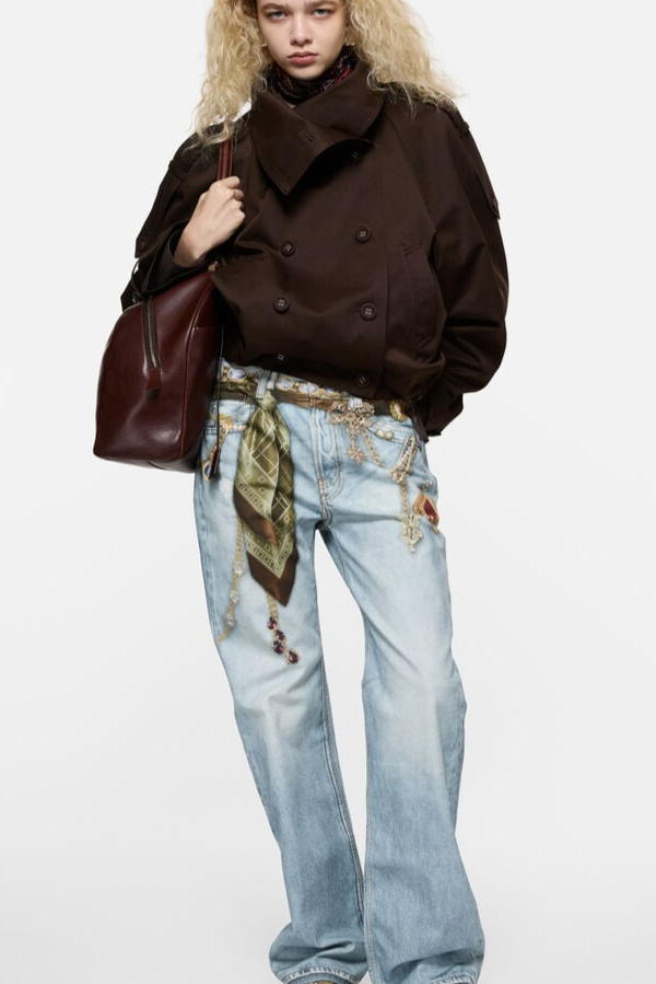 ACNE STUDIOS Trompe-l'œil jewellery jeans