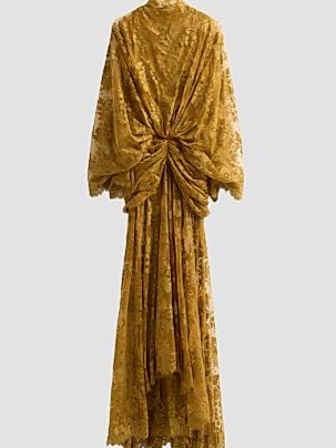 SAKS FIFTH AVENUE ZIMMERMANN ASCENT RUCHED LACE BATWING GOWN