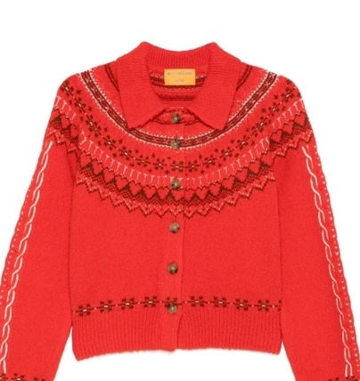 Patterned Button Cardigan