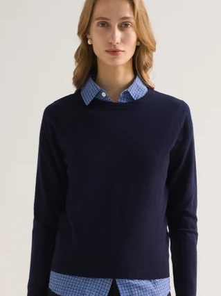 Leisure Merino Wool-Blend Crewneck Sweater